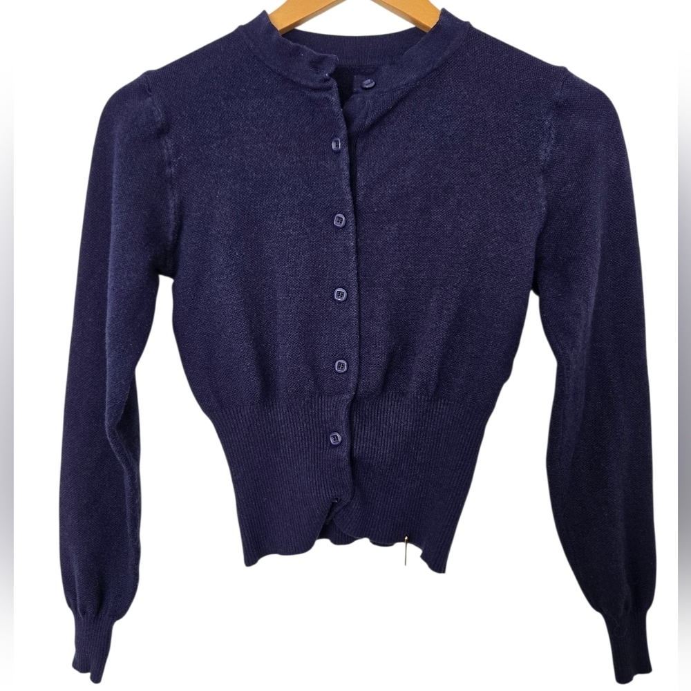 Missguided + Navy Cardigan Sweater Size Large